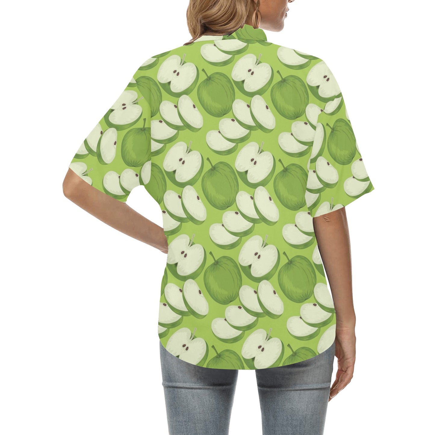 Apple Pattern Print Design AP010 Women's Hawaiian Shirt