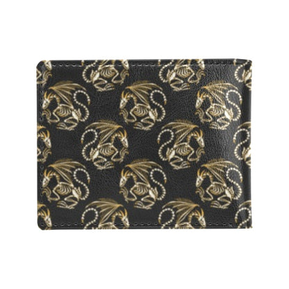 Skeleton Dragon Print Design LKS306 Men's ID Card Wallet