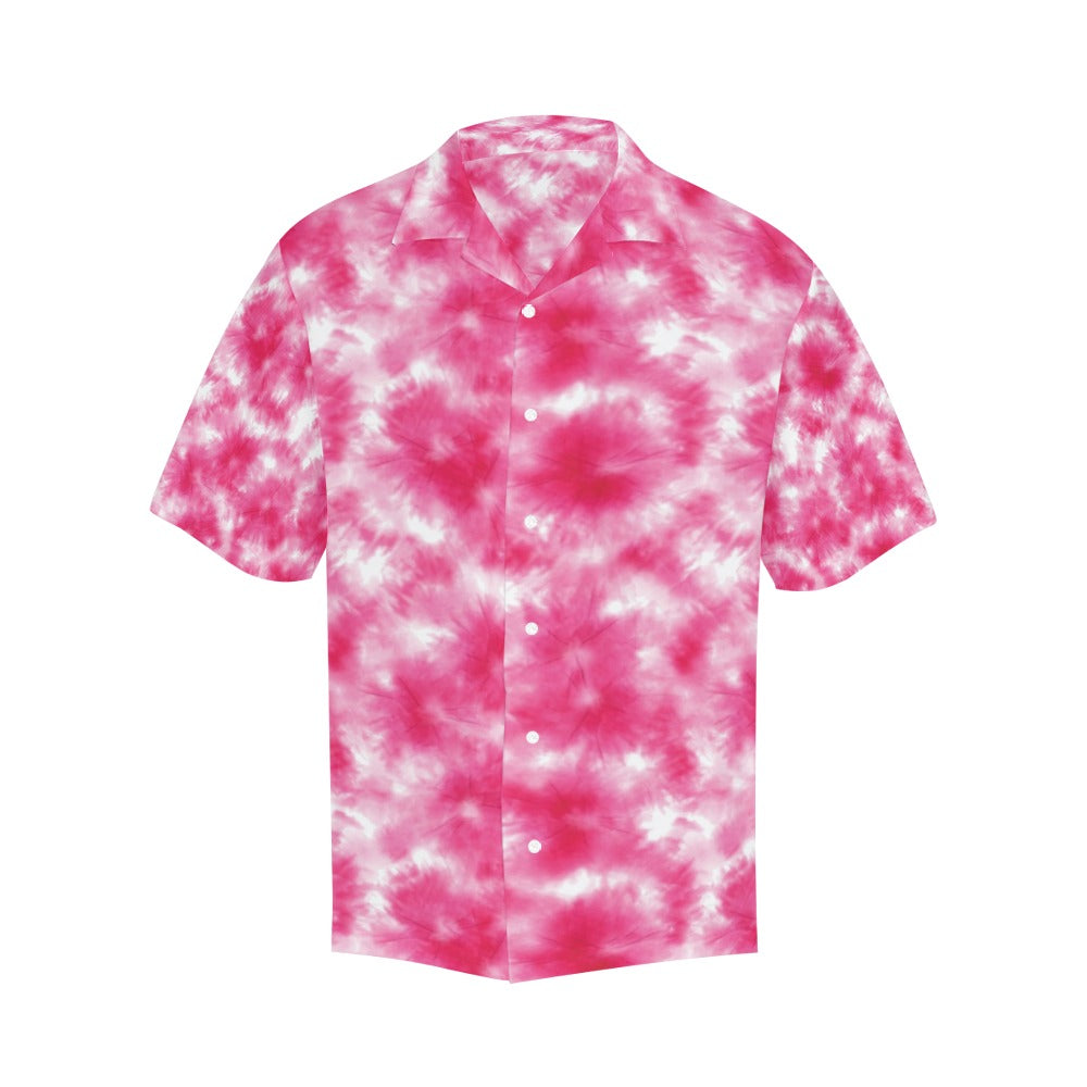 Tie Dye Pink Print Design LKS304 Men's Hawaiian Shirt