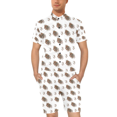 Aztec Wolf Pattern Print Design 02 Men's Romper