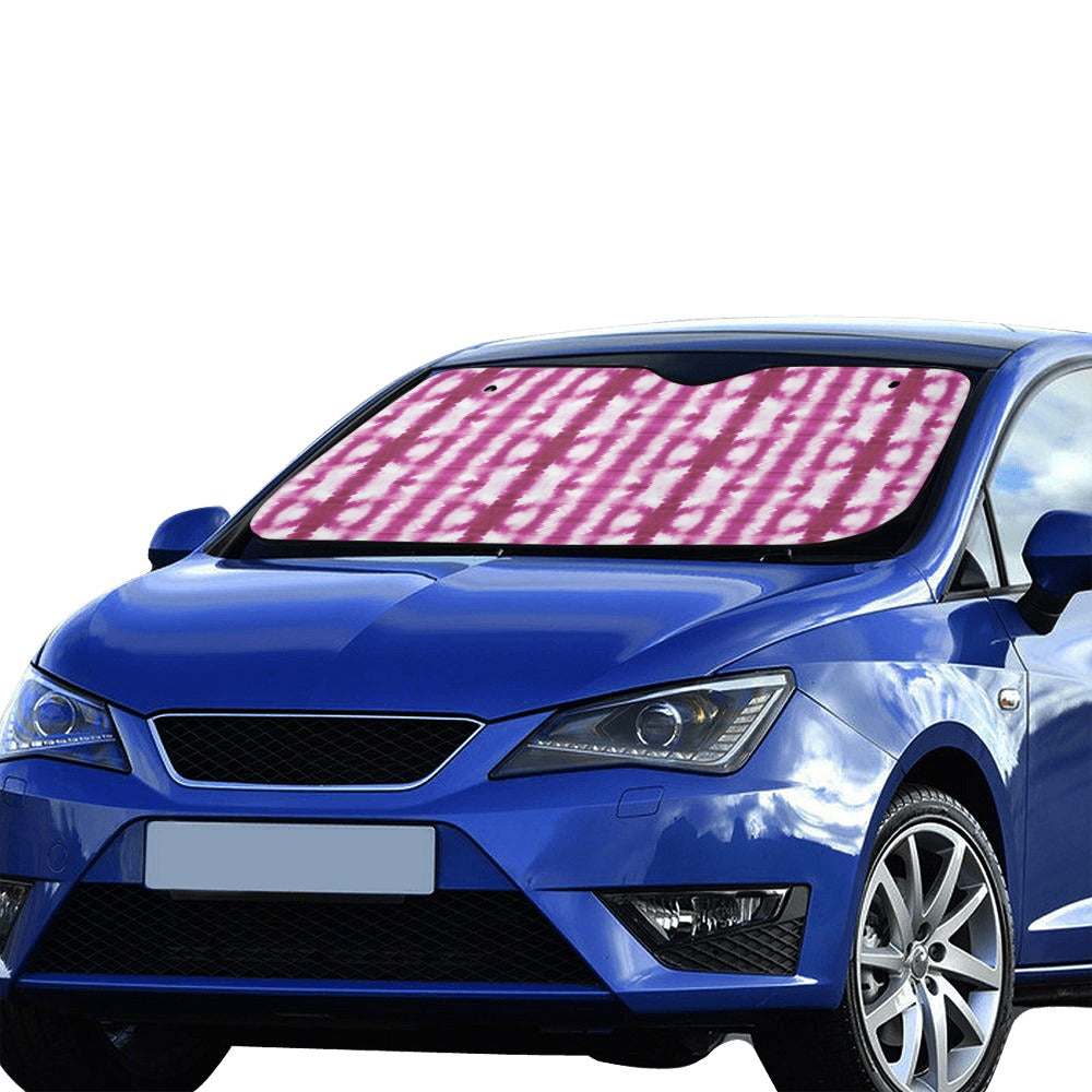 Tie Dye Dark Pink Print Design LKS303 Car front Windshield Sun Shade