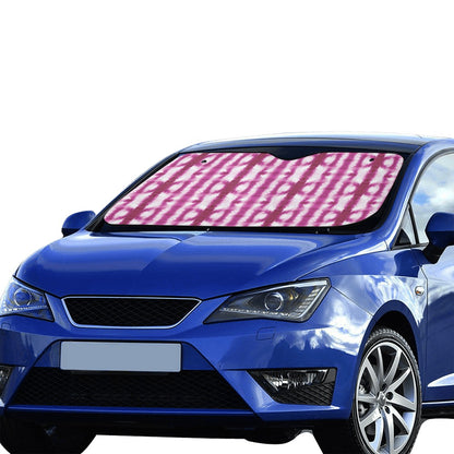 Tie Dye Dark Pink Print Design LKS303 Car front Windshield Sun Shade