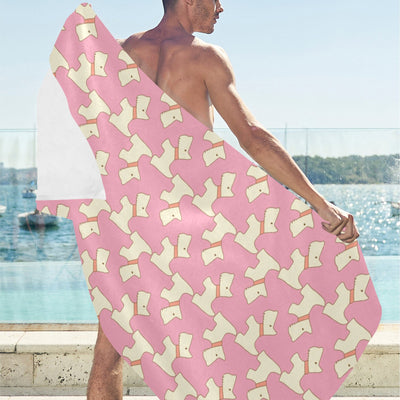 Scottish Terriers Print Design LKS306 Beach Towel 32" x 71"