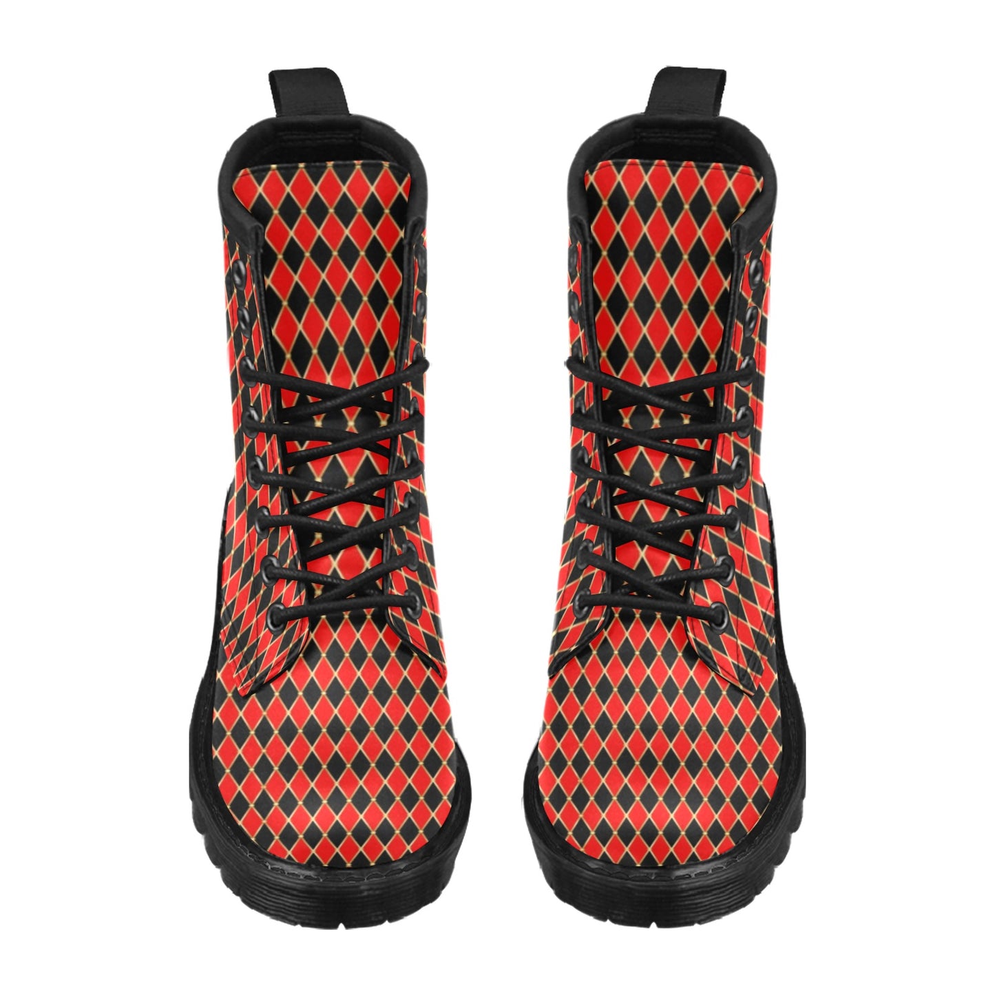 Harlequin Print Design LKS401 Women's Boots