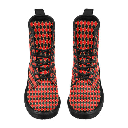 Harlequin Print Design LKS401 Women's Boots
