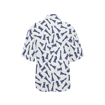 Chess Pattern Print Design 03 Women's Hawaiian Shirt