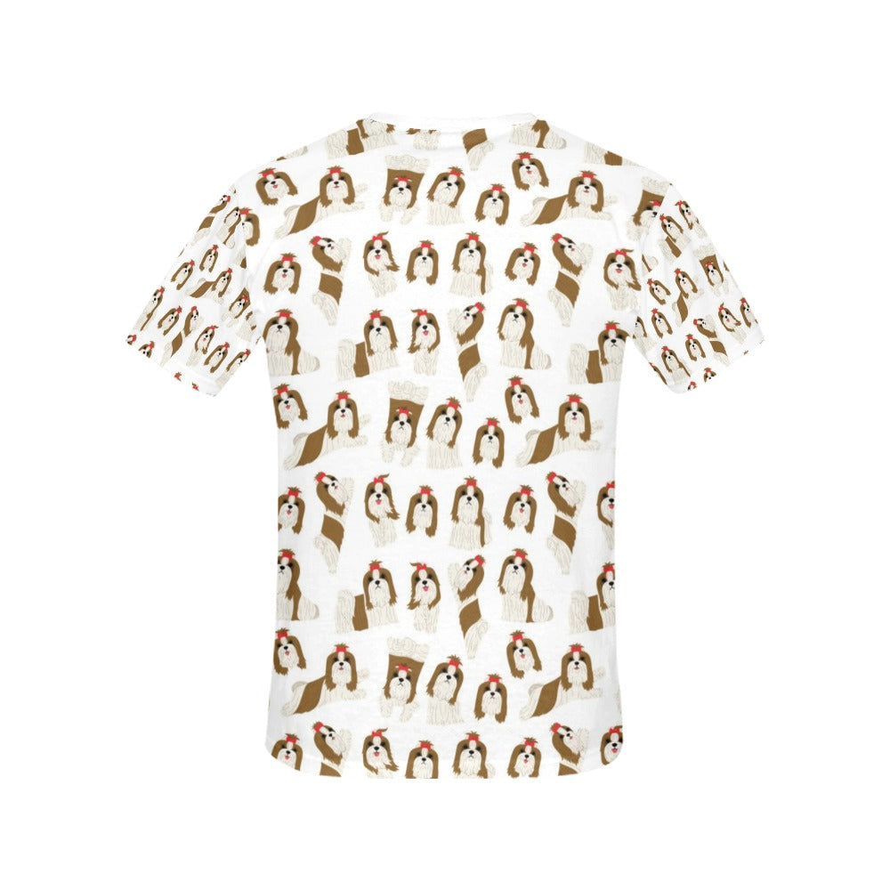 Shih Tzu Print Design LKS302 Women's  T-shirt