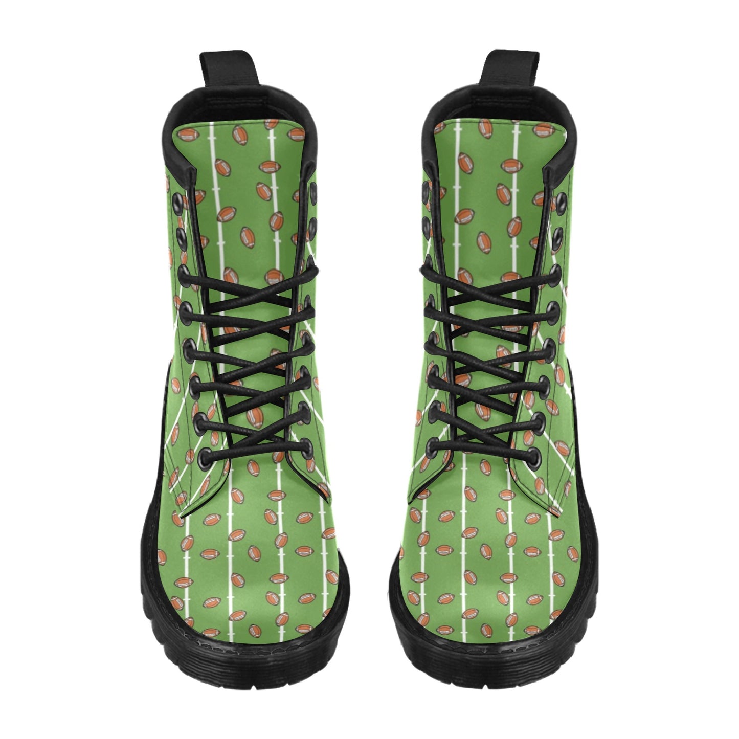American Football on Field Themed Print Women's Boots