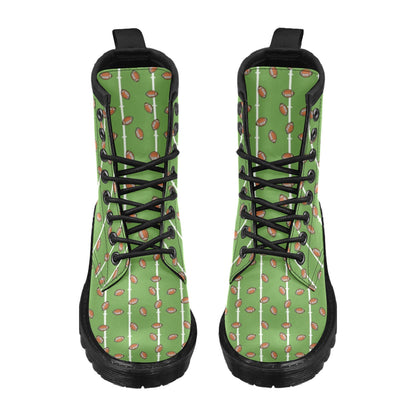 American Football on Field Themed Print Women's Boots