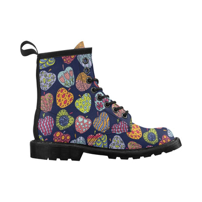 Apple Pattern Print Design AP05 Women's Boots