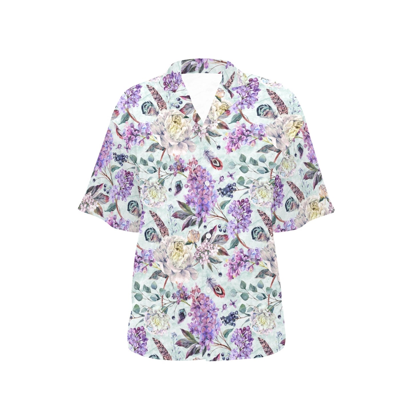 Lilac Pattern Print Design LI06 Women's Hawaiian Shirt