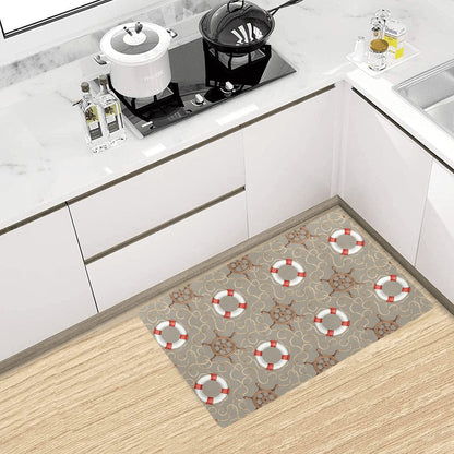 Nautical Pattern Print Design A02 Kitchen Mat