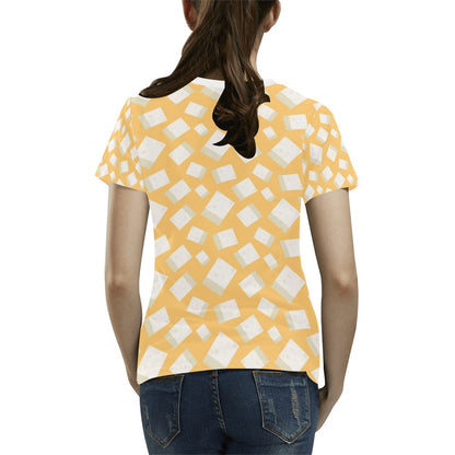 Tofu Print Design LKS302 Women's  T-shirt
