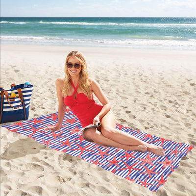 Starfish Print Design LKS401 Beach Towel 32" x 71"