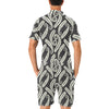 Fern Leave Print Pattern Men's Romper