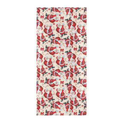 Santa Christmas Themed Print Design LKS302 Beach Towel 32" x 71"