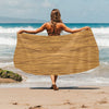 Wood Texture Print Design LKS301 Beach Towel 32" x 71"