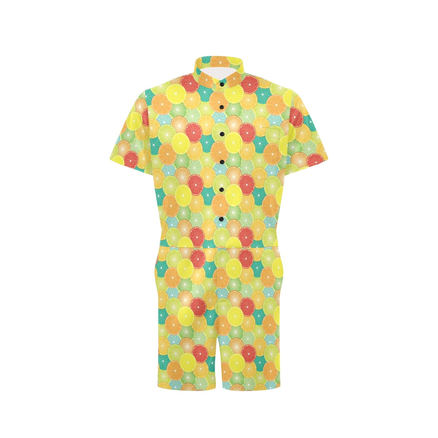 Citrus Pattern Print Design 01 Men's Romper