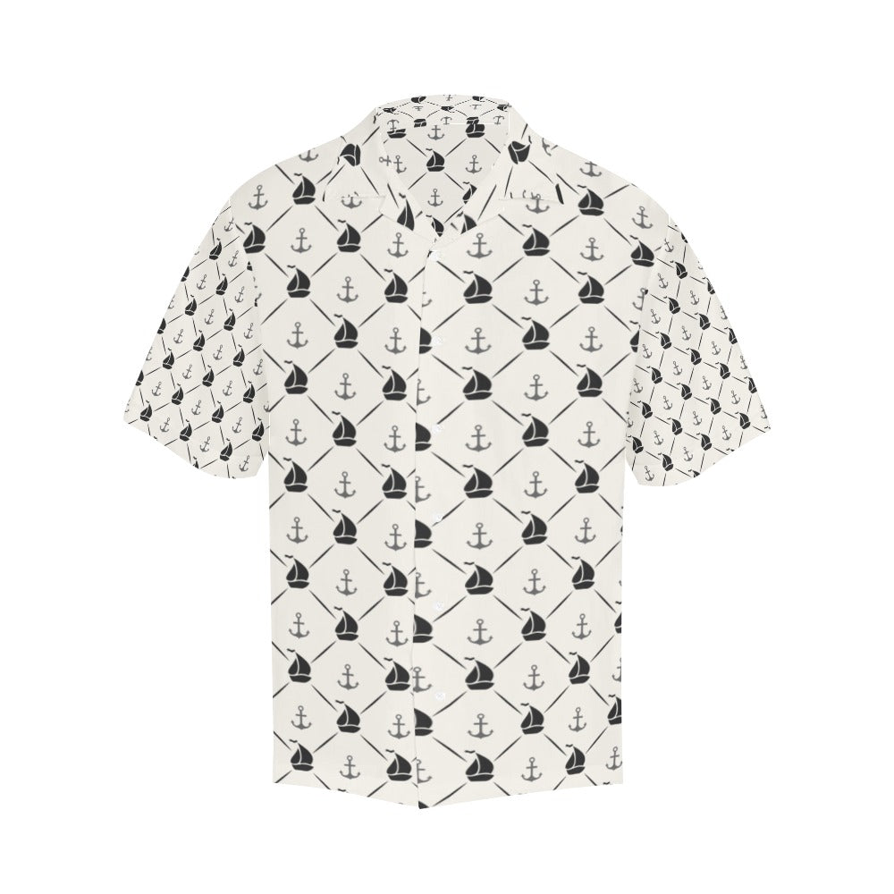 Sailboat Print Design LKS302 Men's Hawaiian Shirt