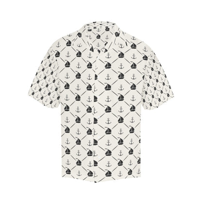 Sailboat Print Design LKS302 Men's Hawaiian Shirt
