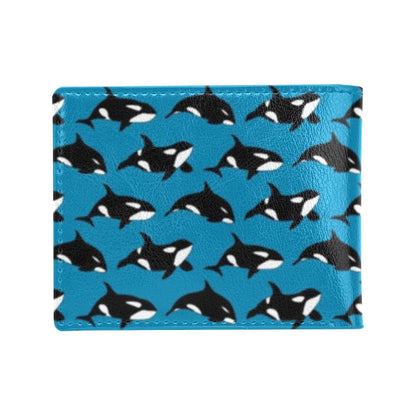Whale Print Design LKS304 Men's ID Card Wallet