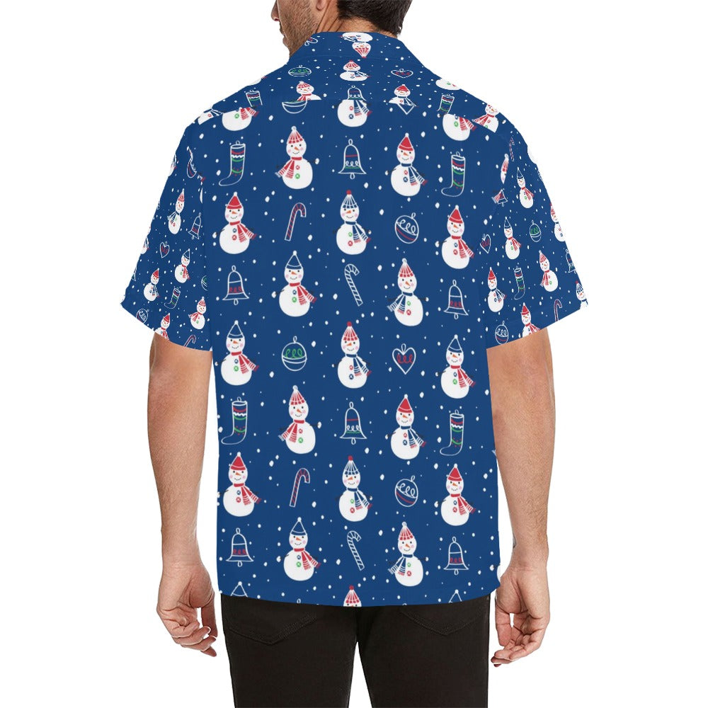 Snowman Print Design LKS306 Men's Hawaiian Shirt