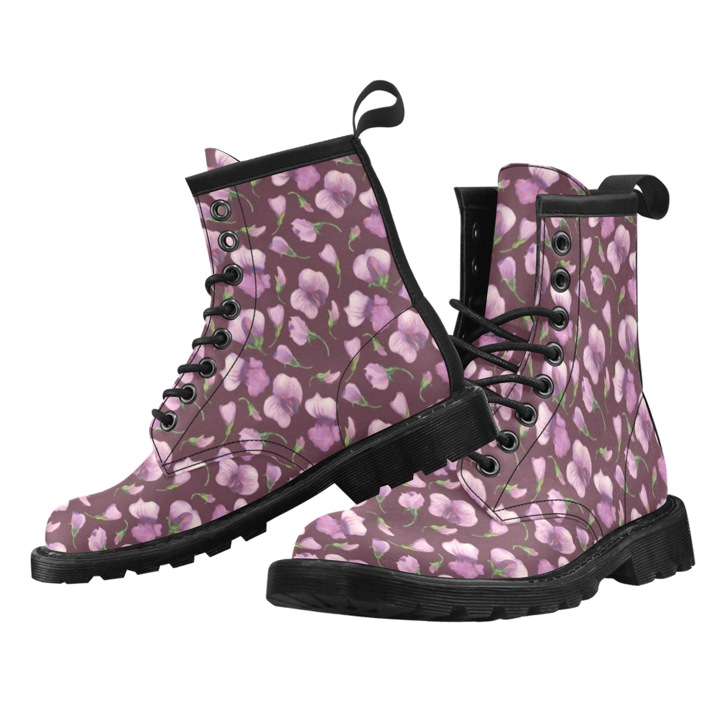 Peony Pattern Print Design PE010 Women's Boots