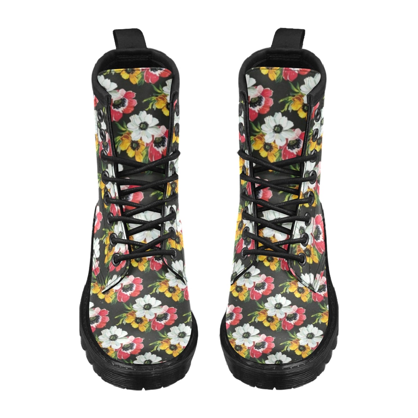 Anemone Pattern Print Design AM07 Women's Boots