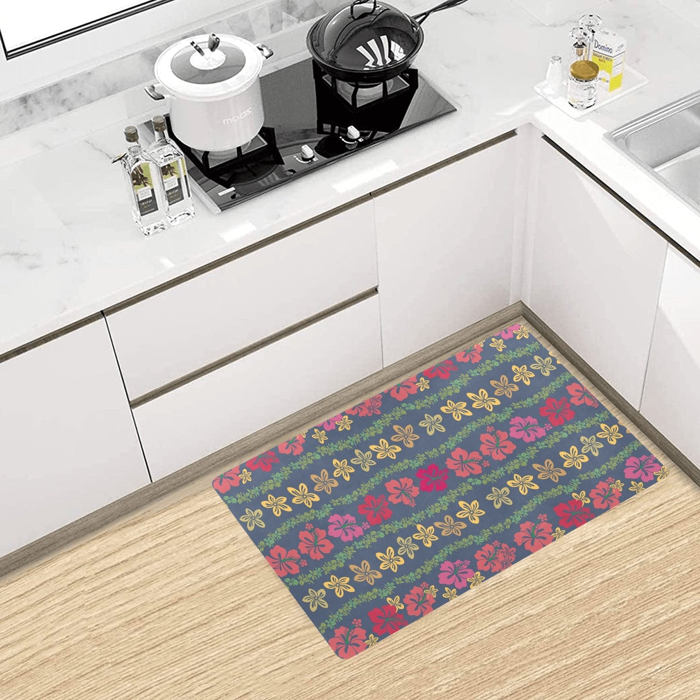Hawaiian Themed Pattern Print Design H018 Kitchen Mat