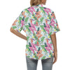 Hummingbird Tropical Pattern Print Design 05 Women's Hawaiian Shirt