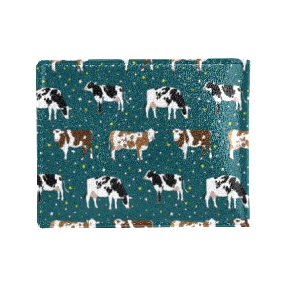Cattle Print Design LKS404 Men's ID Card Wallet