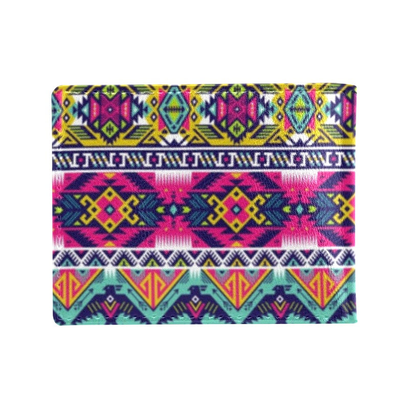 Indian Navajo Color Themed Design Print Men's ID Card Wallet