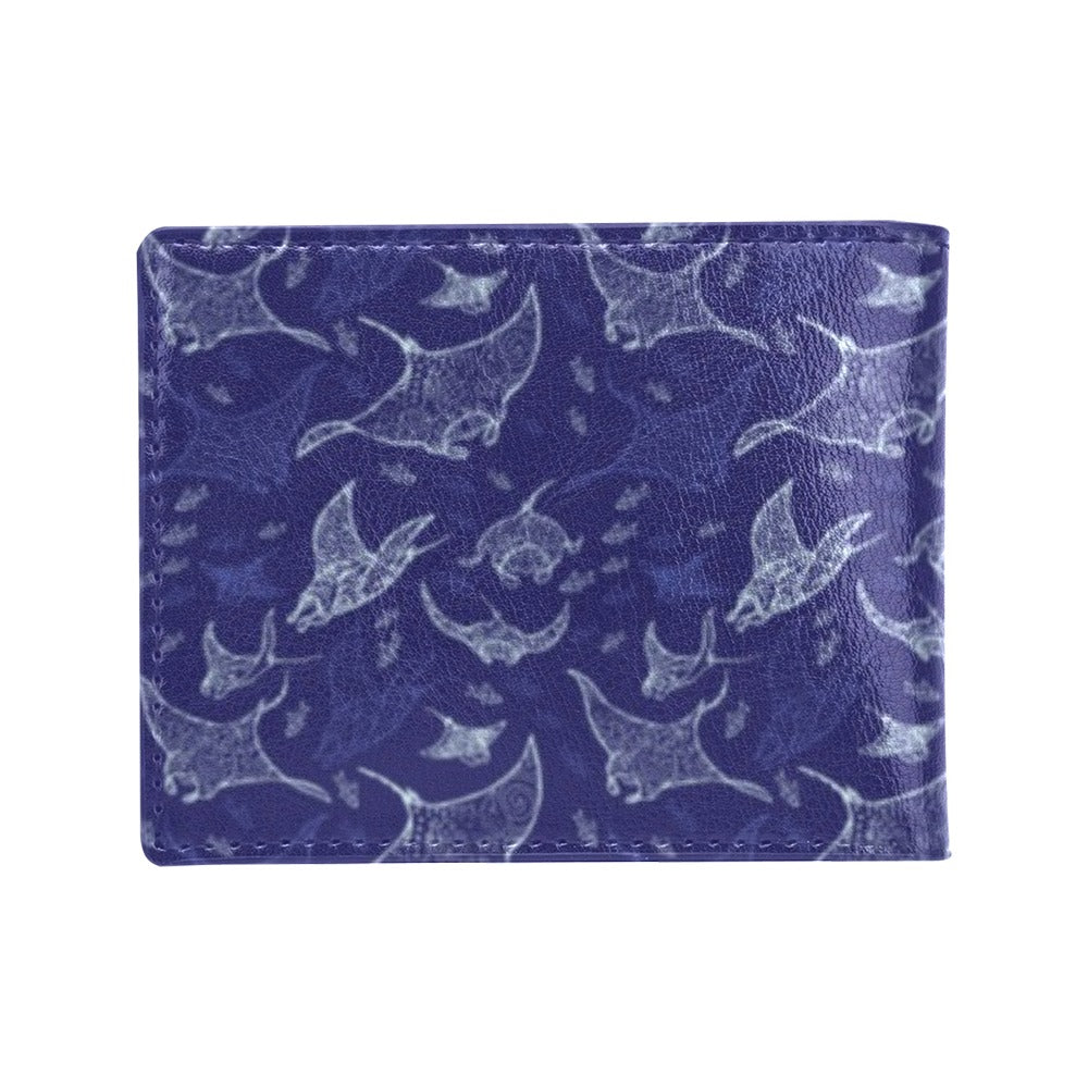 Manta Ray Print Design LKS401 Men's ID Card Wallet