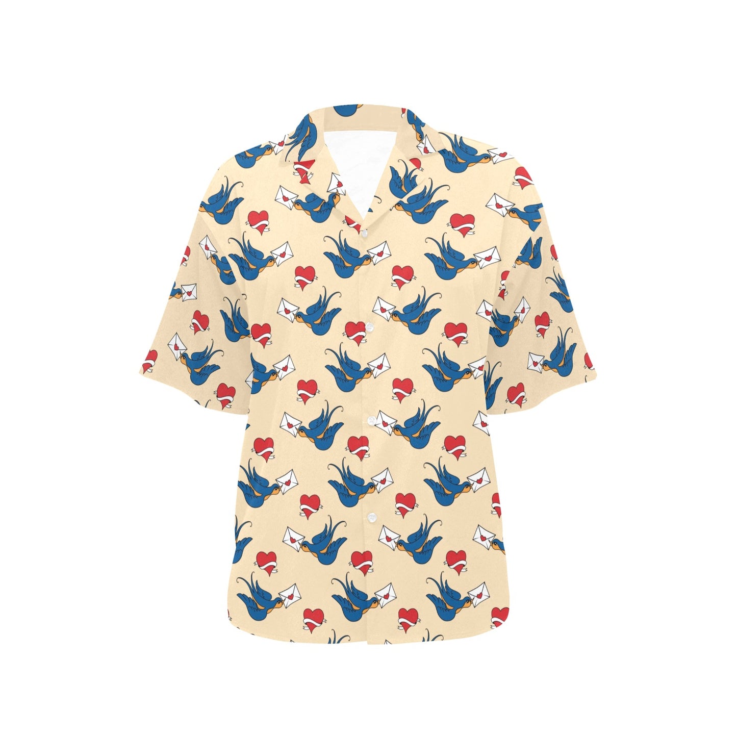 Swallow Bird Pattern Print Design 05 Women's Hawaiian Shirt