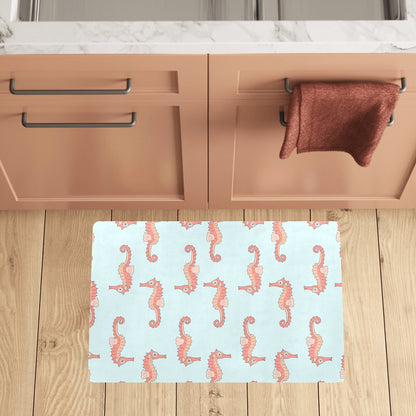 SeaHorse Pattern Print Design 01 Kitchen Mat