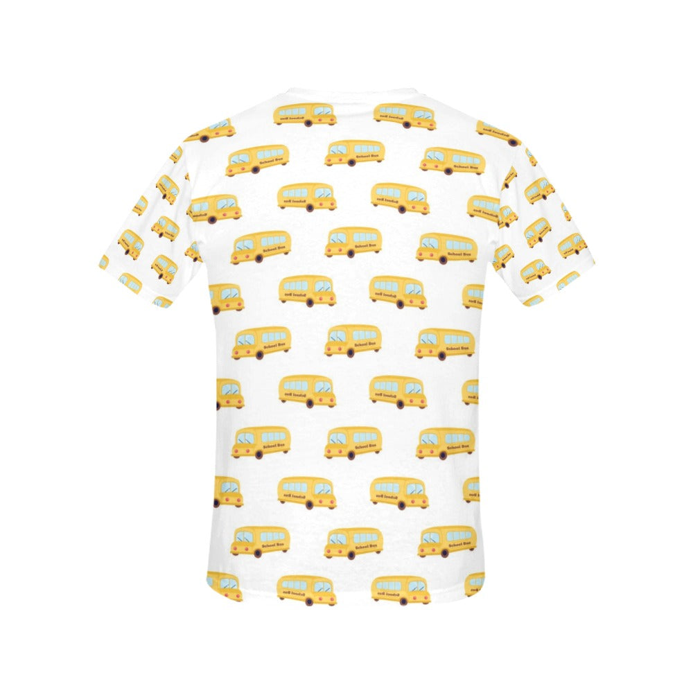 School Bus Print Design LKS306 Women's  T-shirt