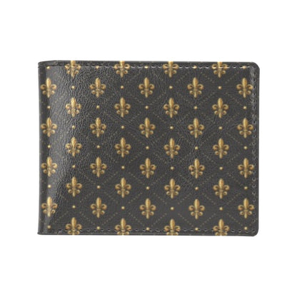 Fleur De Lis Print Design LKS402 Men's ID Card Wallet