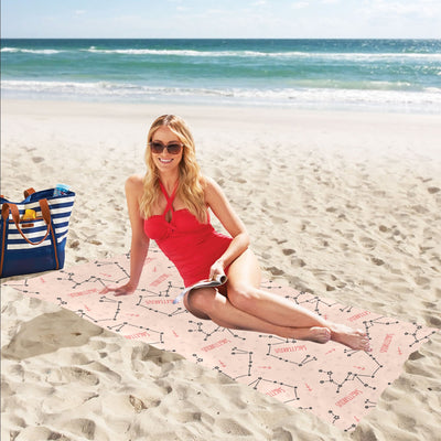 Sagittarius Star Print Design LKS302 Beach Towel 32" x 71"