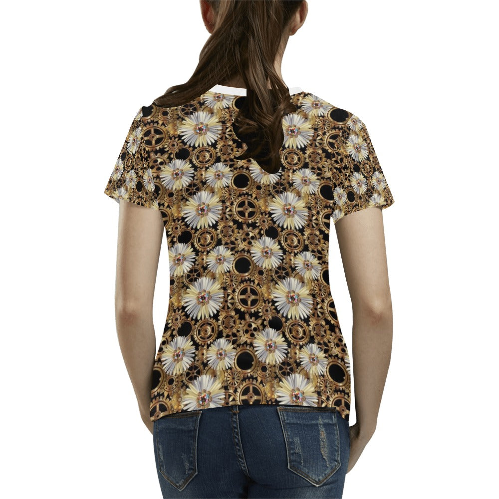Steampunk Print Design LKS305 Women's  T-shirt