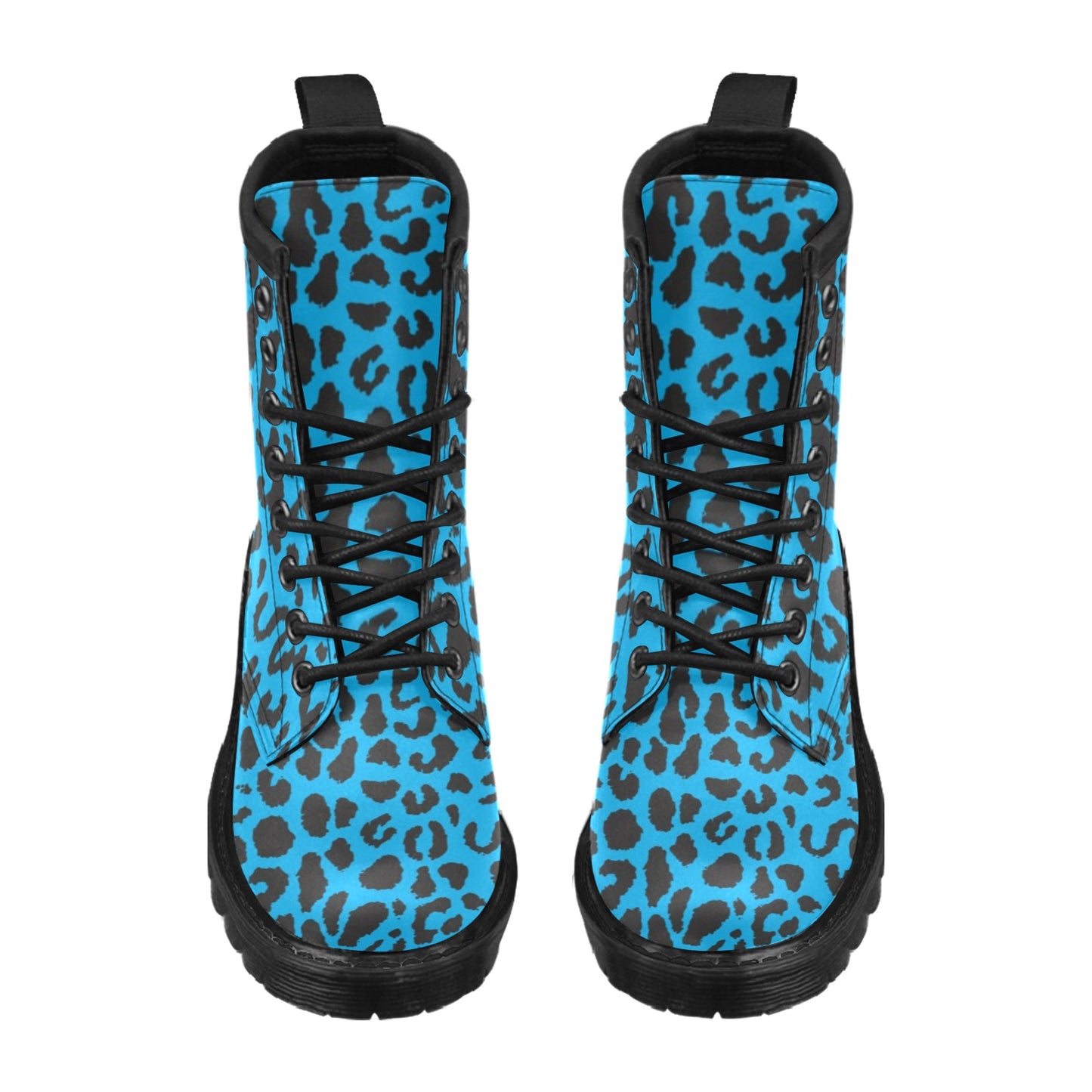 Cheetah Blue Print Pattern Women's Boots