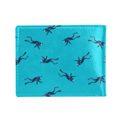 Scuba Driver Print Design LKS304 Men's ID Card Wallet