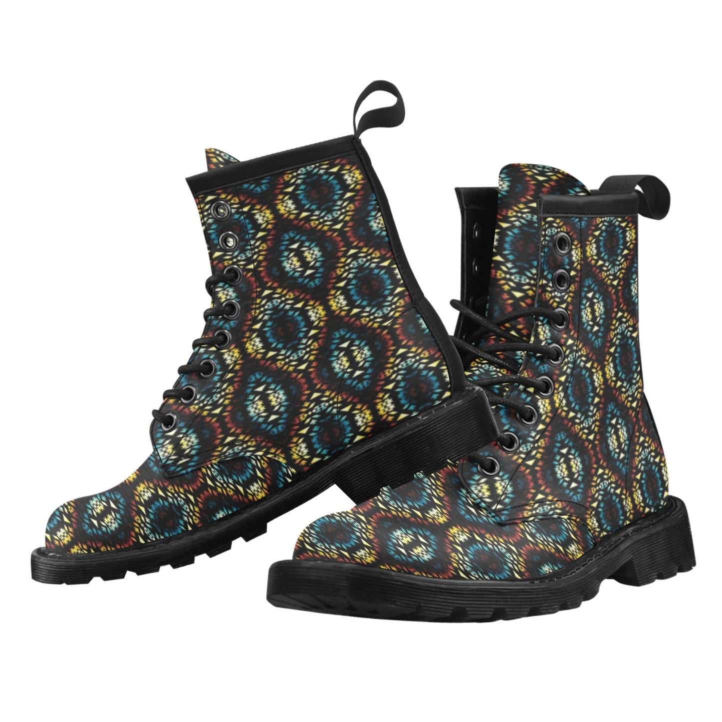 Tribal Pattern Print Design LKS309 Women's Boots