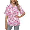 Cherry Blossom Pattern Print Design CB02 Women's Hawaiian Shirt