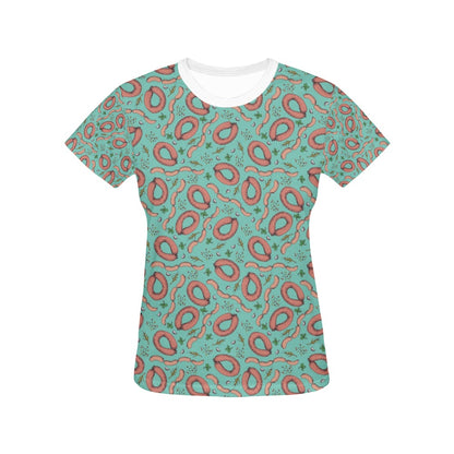 Sausage Print Design LKS303 Women's  T-shirt