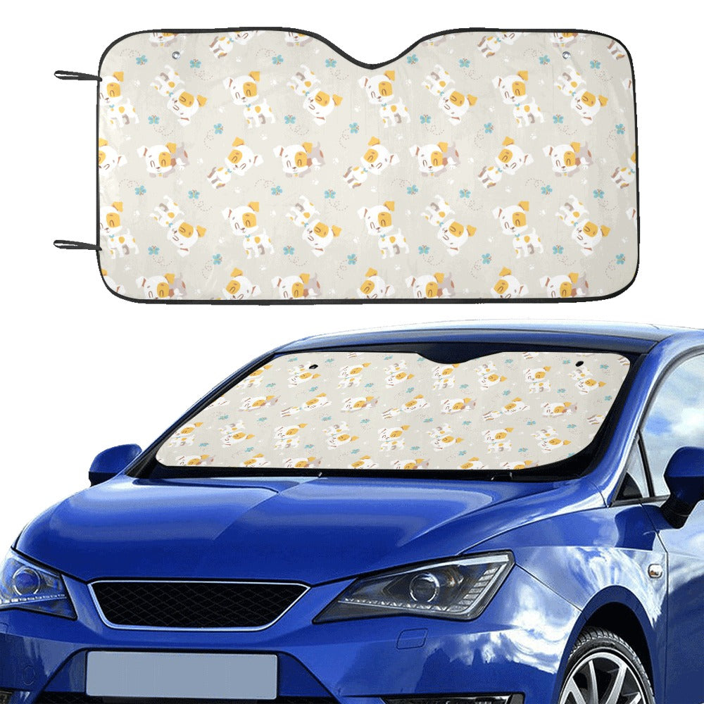 Russell Terriers Print Design LKS306 Car front Windshield Sun Shade