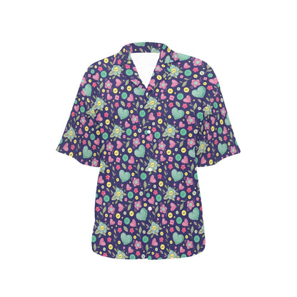 Crochet Pattern Print Design 02 Women's Hawaiian Shirt