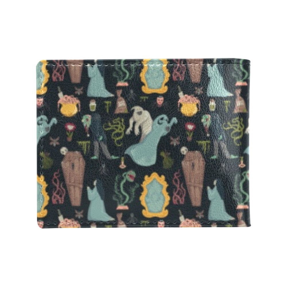 Creepy Print Design LKS303 Men's ID Card Wallet