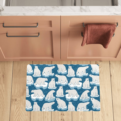 Polar Bear Pattern Print Design PB03 Kitchen Mat