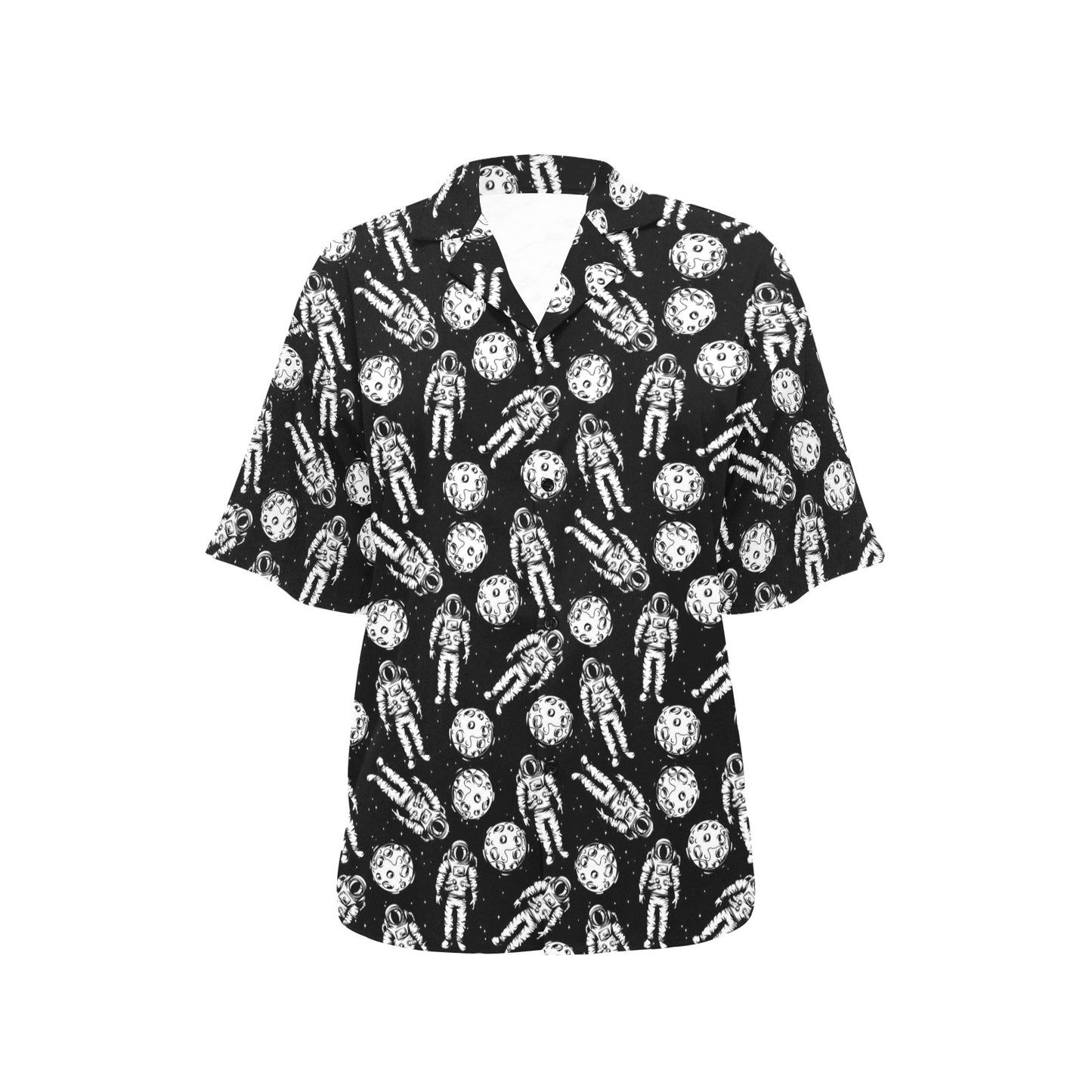 Astronaut Pattern Print Design 03 Women's Hawaiian Shirt