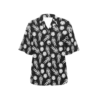 Astronaut Pattern Print Design 03 Women's Hawaiian Shirt